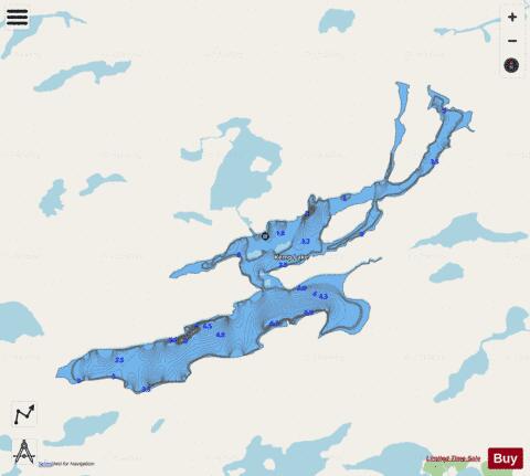 Kemp Lake depth contour Map - i-Boating App - Streets
