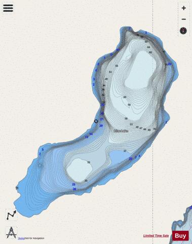 Lilac Lake depth contour Map - i-Boating App - Streets