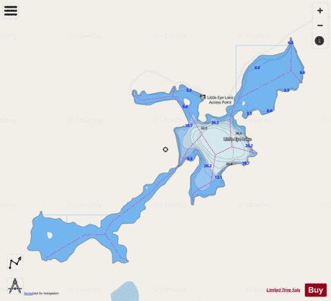 Little Eye Lake depth contour Map - i-Boating App - Streets