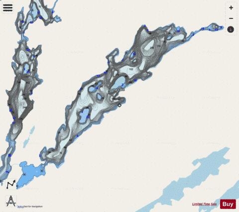 Louisa Lake depth contour Map - i-Boating App - Streets