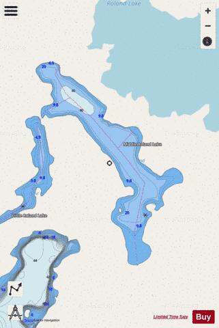 Middle Roland Lake depth contour Map - i-Boating App - Streets