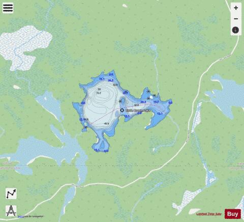 Little Brown Lake depth contour Map - i-Boating App - Streets