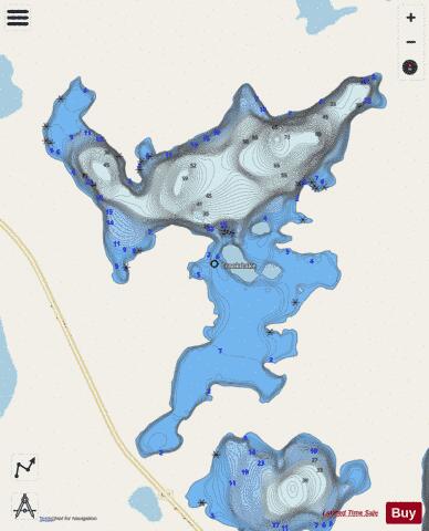 Crook Lake depth contour Map - i-Boating App - Streets