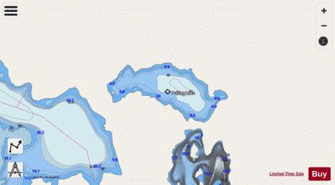 Pulling Lake depth contour Map - i-Boating App - Streets