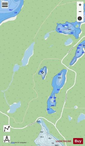 Guilfoyle Lake 20 depth contour Map - i-Boating App - Streets
