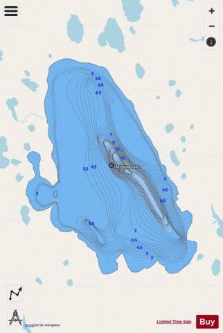 Missisa Lake depth contour Map - i-Boating App - Streets