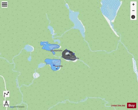 Thorp Lake depth contour Map - i-Boating App - Streets