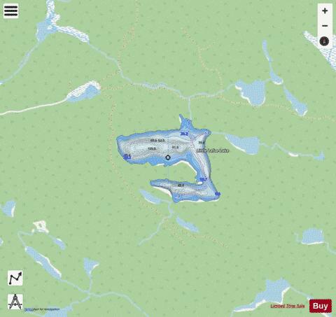 Little Lafoe Lake depth contour Map - i-Boating App - Streets