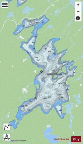 Mashagama Lake depth contour Map - i-Boating App - Streets