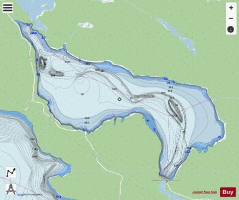 Red Rock Lake depth contour Map - i-Boating App - Streets