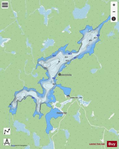 Seabrook Lake depth contour Map - i-Boating App - Streets