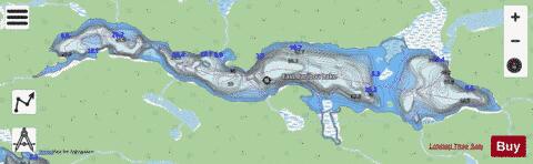 East Caribou Lake depth contour Map - i-Boating App - Streets
