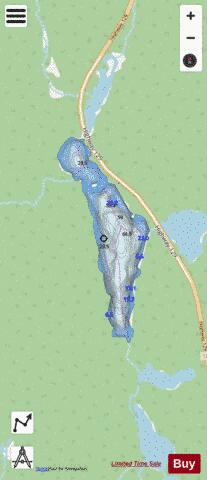 Gaunt Lake 12 depth contour Map - i-Boating App - Streets