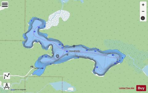 Darrell Lake depth contour Map - i-Boating App - Streets