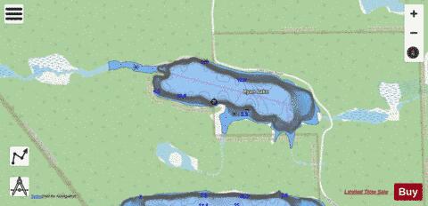 Ryan Lake depth contour Map - i-Boating App - Streets