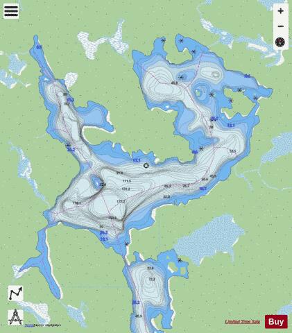 Mewburn Lake depth contour Map - i-Boating App - Streets
