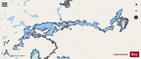 Oak Lake depth contour Map - i-Boating App - Streets