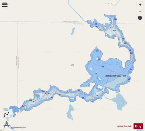Beaverhouse Lake depth contour Map - i-Boating App - Streets