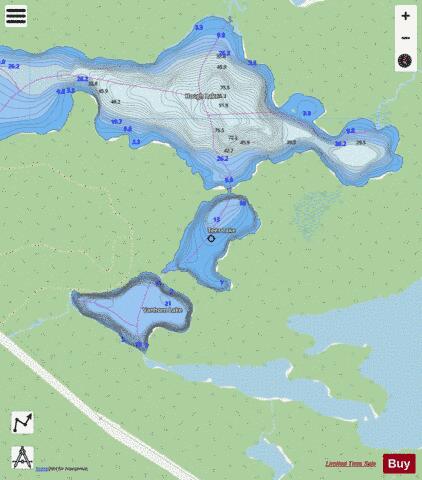 Tees Lake depth contour Map - i-Boating App - Streets