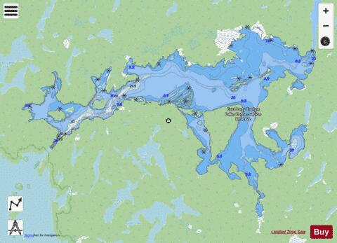 Lady Evelyn Lake depth contour Map - i-Boating App - Streets