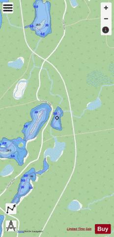 Guilfoyle Lake 21 depth contour Map - i-Boating App - Streets