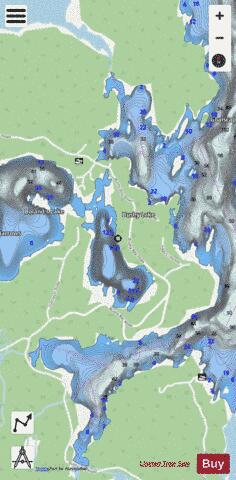 Bush Lake depth contour Map - i-Boating App - Streets