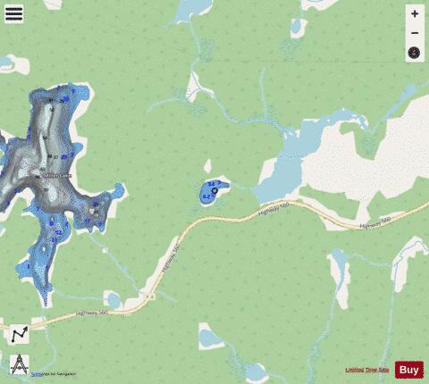 Leroy Lake depth contour Map - i-Boating App - Streets