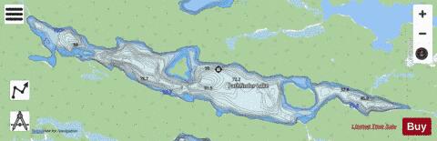 Pathfinder Lake depth contour Map - i-Boating App - Streets