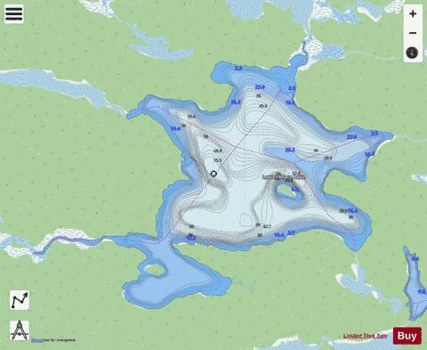 Lower Mace Lake depth contour Map - i-Boating App - Streets