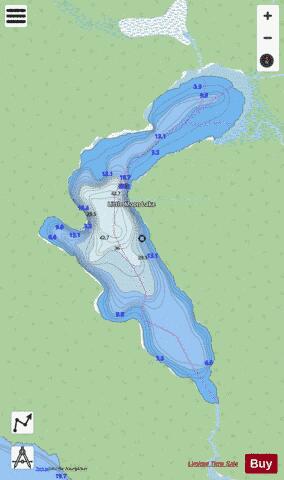 Little Moon Lake depth contour Map - i-Boating App - Streets