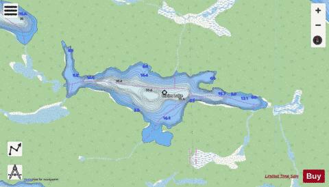 Claim Lake depth contour Map - i-Boating App - Streets