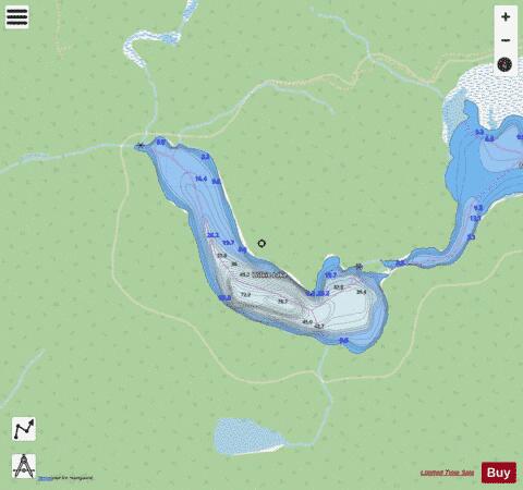 Wilkie Lake depth contour Map - i-Boating App - Streets