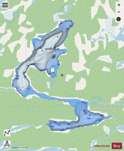 Brodill Lake depth contour Map - i-Boating App - Streets