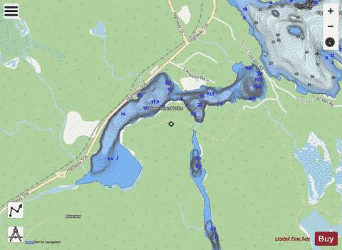 Lower Island Lake depth contour Map - i-Boating App - Streets