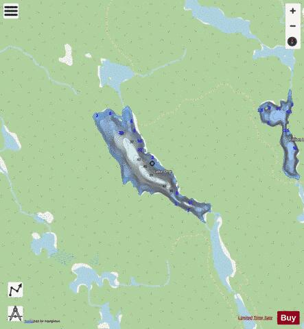 Lake One depth contour Map - i-Boating App - Streets