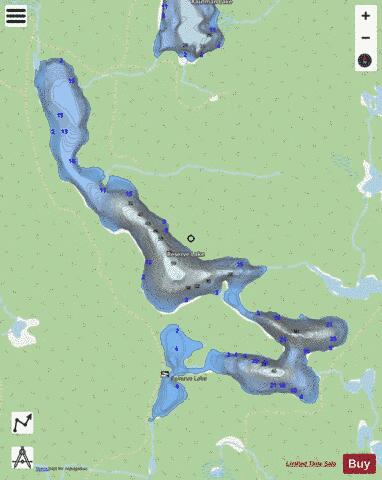 Reserve Lake depth contour Map - i-Boating App - Streets