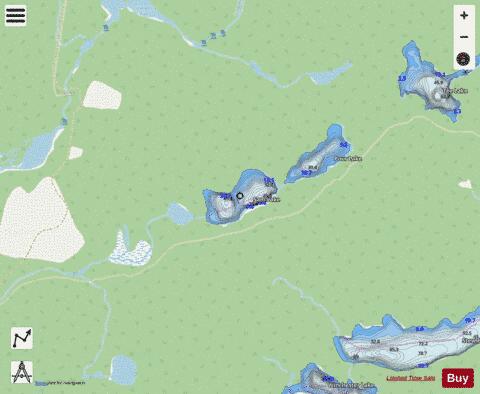 Sam Lake depth contour Map - i-Boating App - Streets