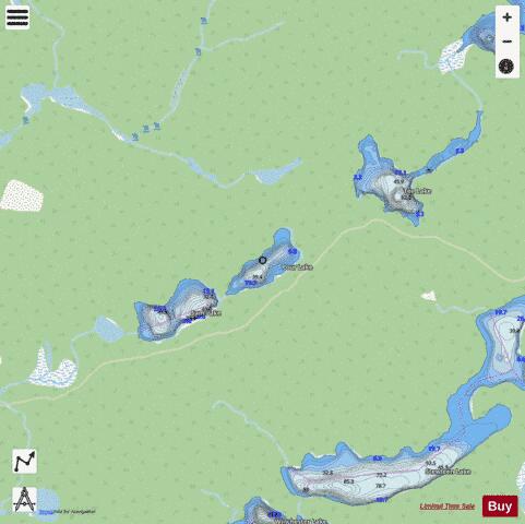 Pour Lake depth contour Map - i-Boating App - Streets