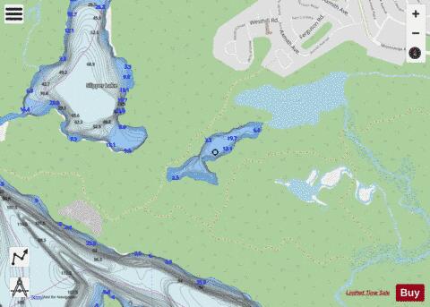 Second Lake depth contour Map - i-Boating App - Streets