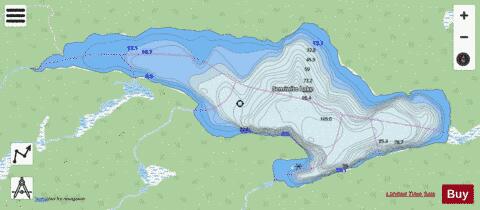 Semiwite Lake depth contour Map - i-Boating App - Streets