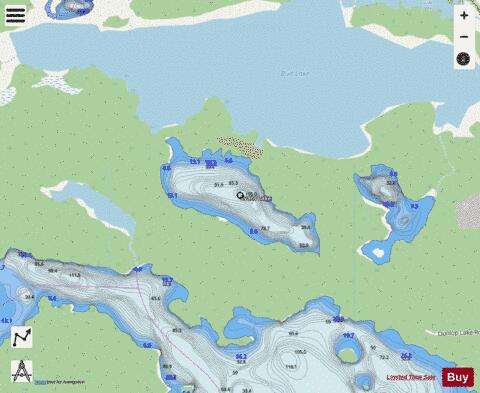Evans Lake depth contour Map - i-Boating App - Streets