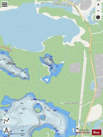 Manydace L. depth contour Map - i-Boating App - Streets
