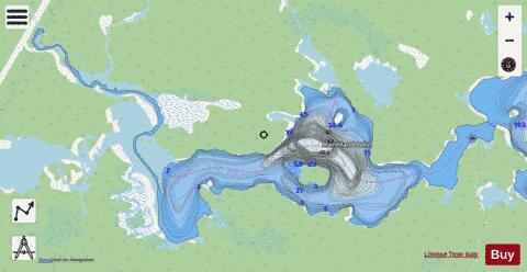 Marshland Lake depth contour Map - i-Boating App - Streets