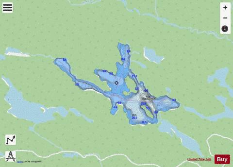 Bilton Lake depth contour Map - i-Boating App - Streets