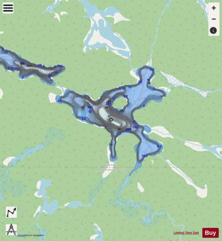 Glenn L. depth contour Map - i-Boating App - Streets