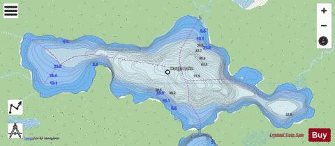 Hough Lake depth contour Map - i-Boating App - Streets