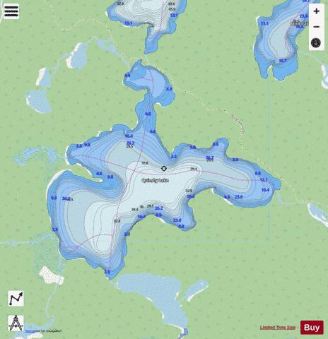 Quimby Lake depth contour Map - i-Boating App - Streets