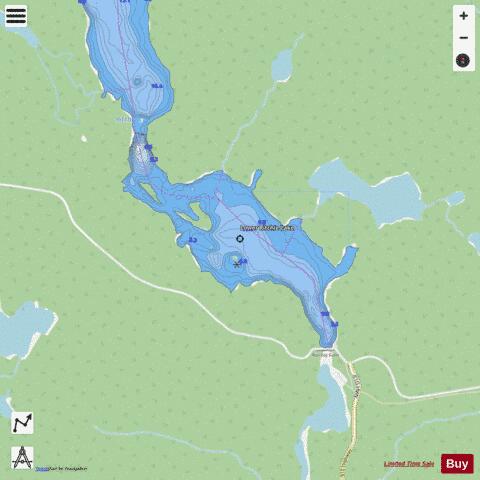 Lower Ritchie Lake depth contour Map - i-Boating App - Streets