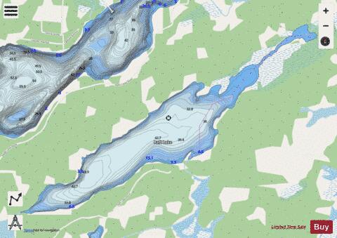 Raft Lake depth contour Map - i-Boating App - Streets