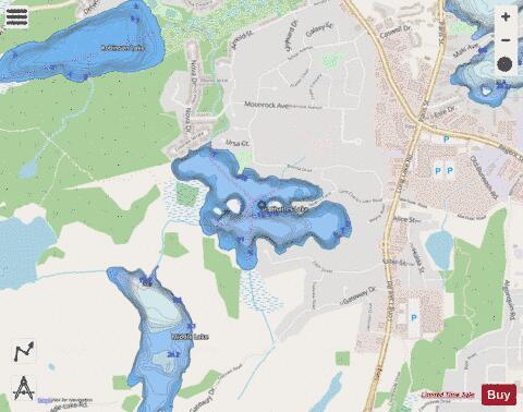 St. Charles Lake depth contour Map - i-Boating App - Streets